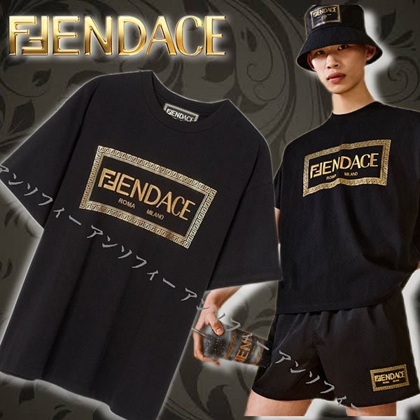 FENDACE】待望のコラボ発売！フェンディ×VERSACE Tシャツ コピーFY1144AKDVF0QA1|スーパーコピー