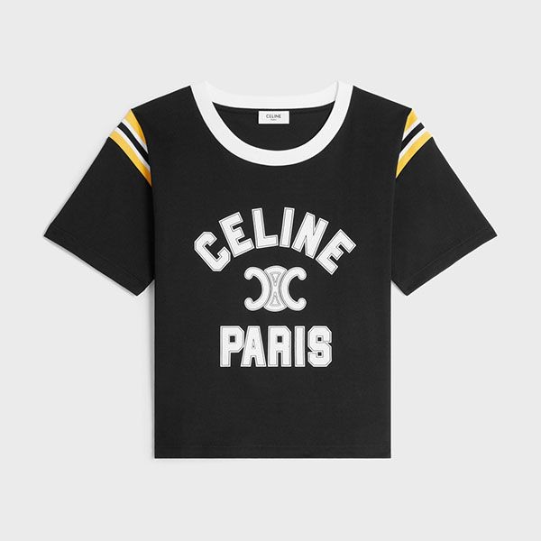 新作もセール価格！セリーヌ PARIS コットン ジャージー Tシャツ 偽物 ロゴ トリオンフ 2X99C671Q.38WL|スーパーコピー